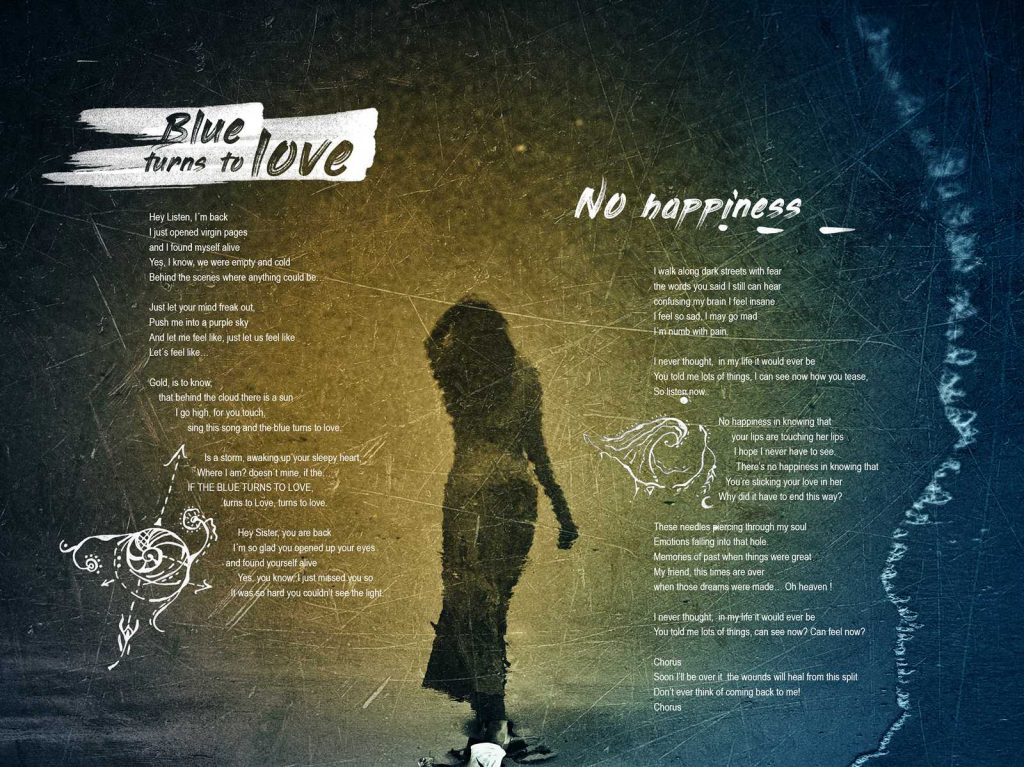 Letras Blue turns to Love / No Hapiness